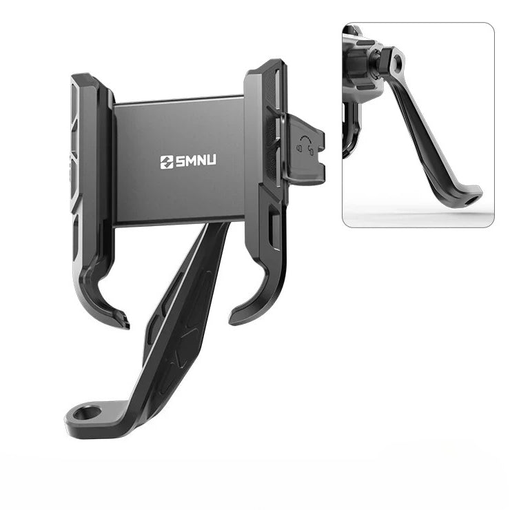 SMNU F1 360度調整可能 防水盗難防止スマホホルダー モーターサイクル 自転車用折りたたみ式フレキシブルモバイルブラケット