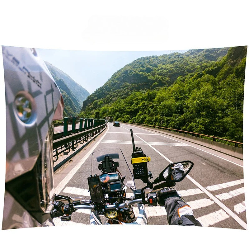 SMNU Classic Series Flexible Motorcycle Walkie Talkie Handlebar Clamp Mount Bike Handlebar Clip Holder for Secure Riding