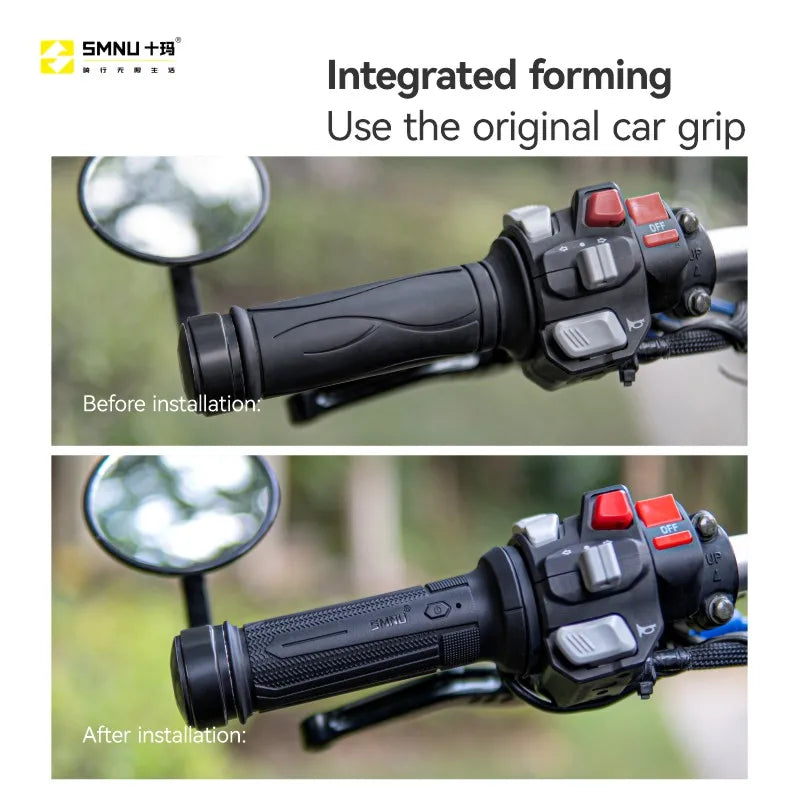 SMNU Black Handle Winter Motorcycle Electric Heating Controls 13-18V Temperature Adjustable Modified Multi-Gear Heating