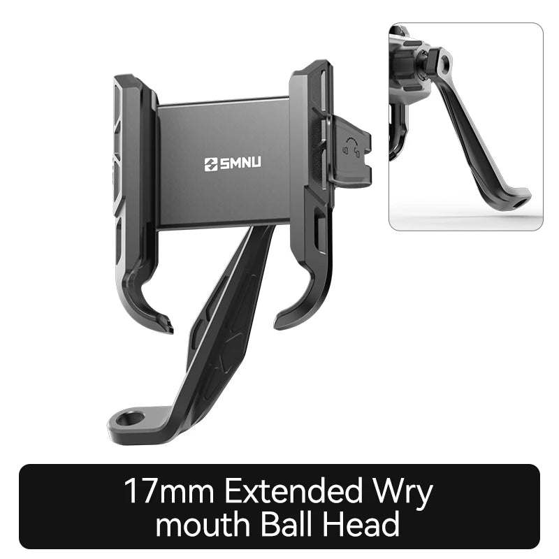 SMNU F1 360 Degree Adjustable Waterproof Anti-Theft Phone Holder Stand Folding Flexible Mobile Bracket for Motorcycle Bicycle