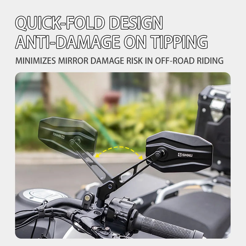 SMNU Motorcycle Rear View Mirror General Blue Clear Purple Rear Mirror Motorcycle Side Mirror Motorcycle Rearview Mirrors