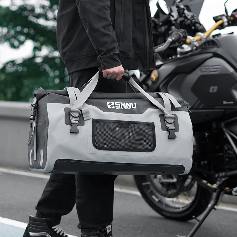 Waterproof Motorbike Saddle Bag Weather Resistant Expandable Motorcycle Backpack Luggage Duffle Tail Dry Bags