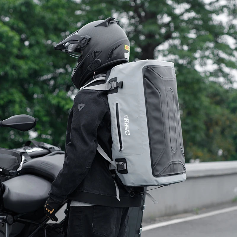 Waterproof Motorbike Saddle Bag Weather Resistant Expandable Motorcycle Backpack Luggage Duffle Tail Dry Bags