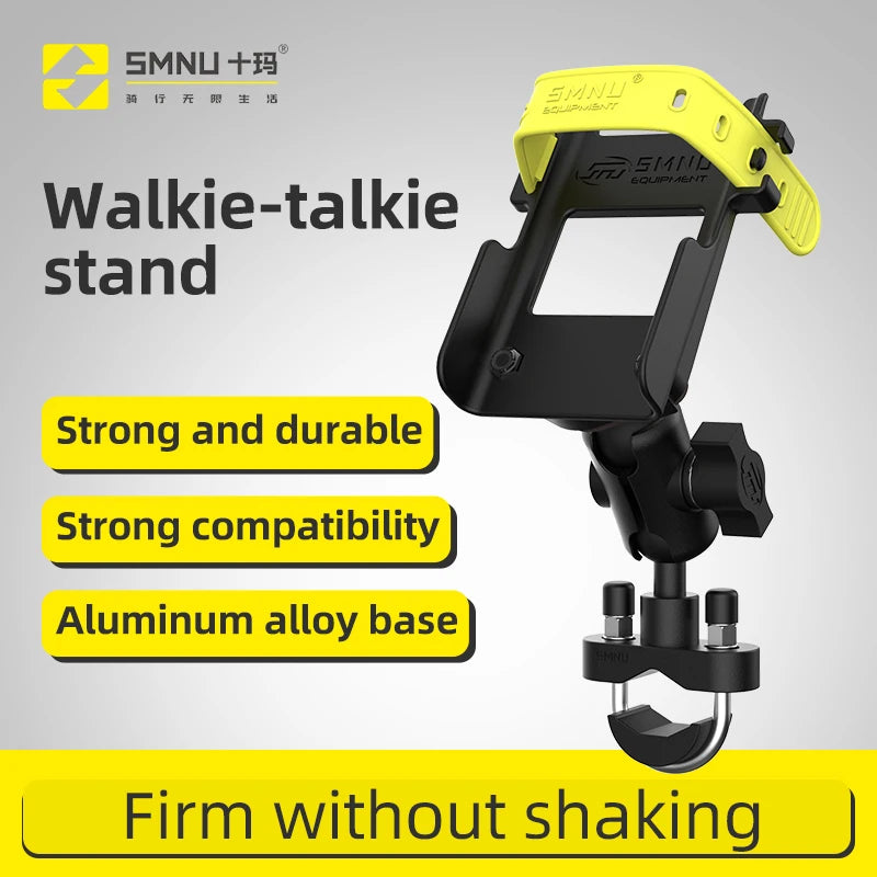 SMNU Classic Series Flexible Motorcycle Walkie Talkie Handlebar Clamp Mount Bike Handlebar Clip Holder for Secure Riding