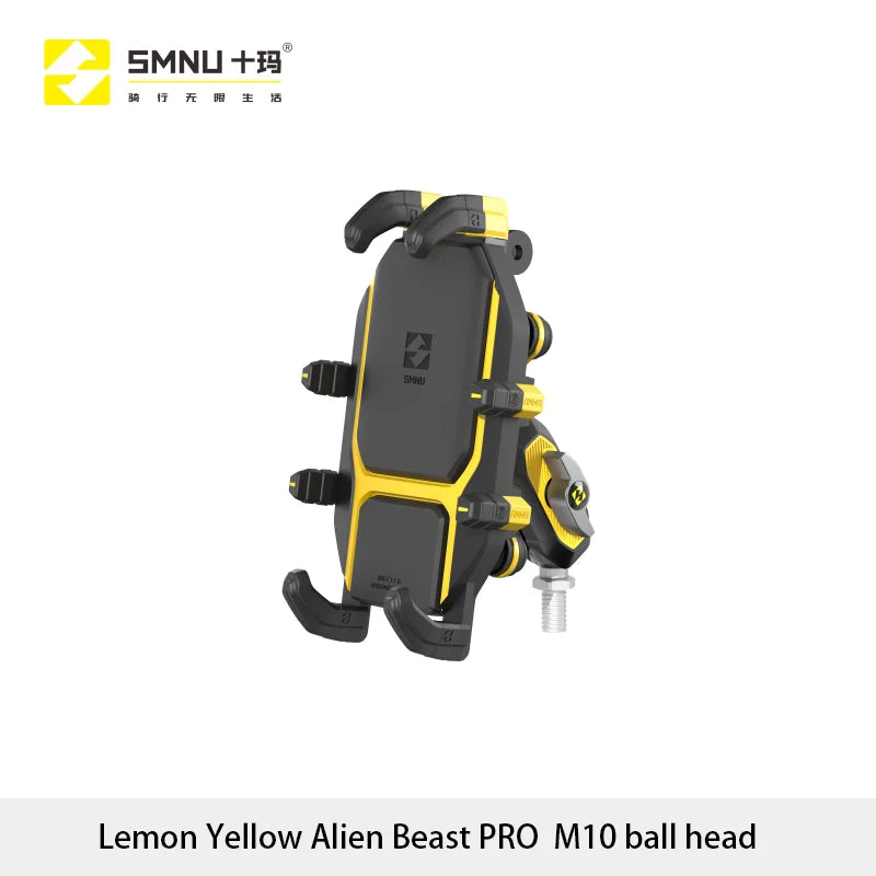 SMNU Durable Aluminum Alloy 360 Degree Rotation Waterproof Motorbike Mobile Phone Holders Bike Phone Mount for Motorcycle Bike
