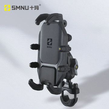 SMNU Durable Aluminum Alloy 360 Degree Rotation Waterproof Motorbike Mobile Phone Holders Bike Phone Mount for Motorcycle Bike