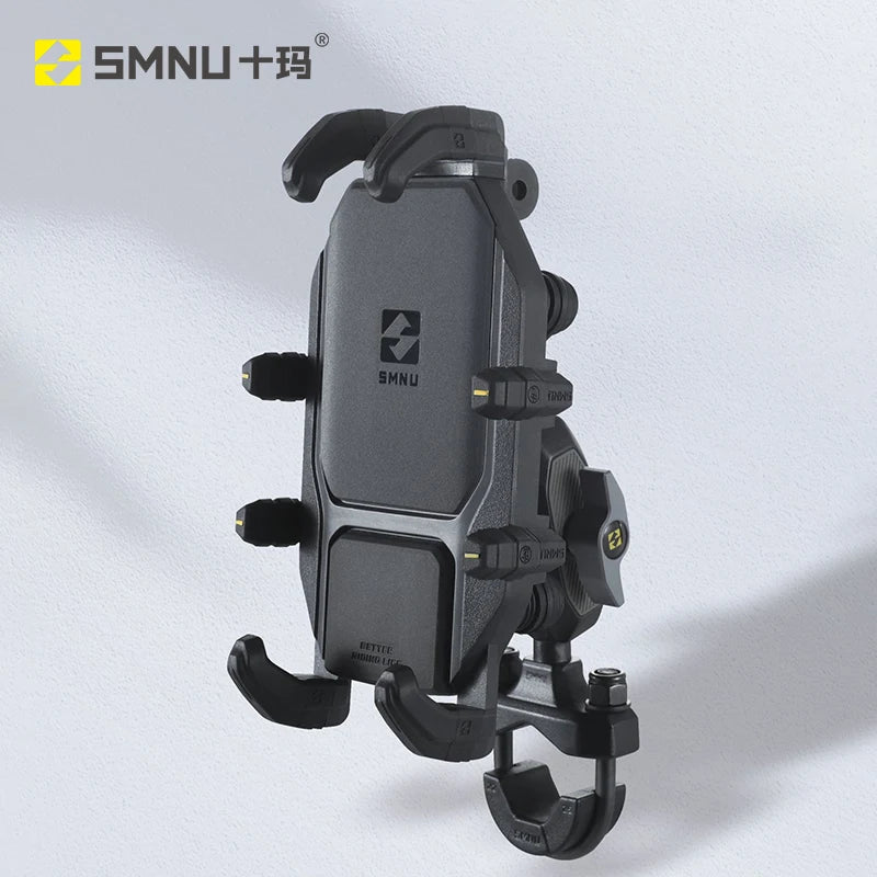 SMNU Durable Aluminum Alloy 360 Degree Rotation Waterproof Motorbike Mobile Phone Holders Bike Phone Mount for Motorcycle Bike