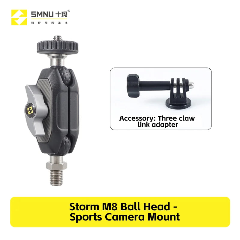 SMNU Aluminum Alloy Flexible Action Camera Handlebar Holder for Motorcycle/Bicycle Riding Photography