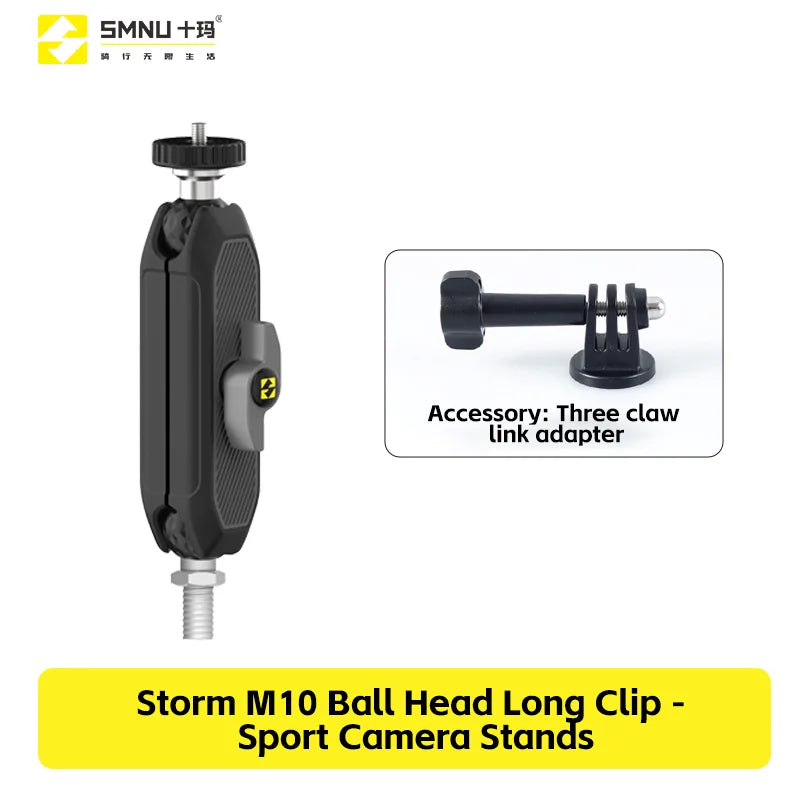 SMNU Aluminum Alloy Flexible Action Camera Handlebar Holder for Motorcycle/Bicycle Riding Photography