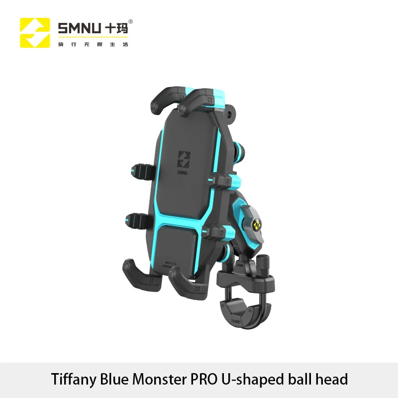 SMNU Durable Aluminum Alloy 360 Degree Rotation Waterproof Motorbike Mobile Phone Holders Bike Phone Mount for Motorcycle Bike