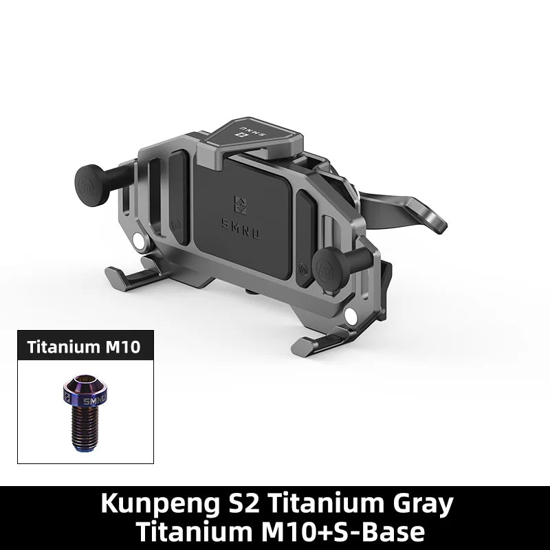 SMNU Kunpeng S2 Air Suspension Damping Marine Grade Aluminum Alloy Waterproof Bike Phone Holder Motorcycle Phone Holder