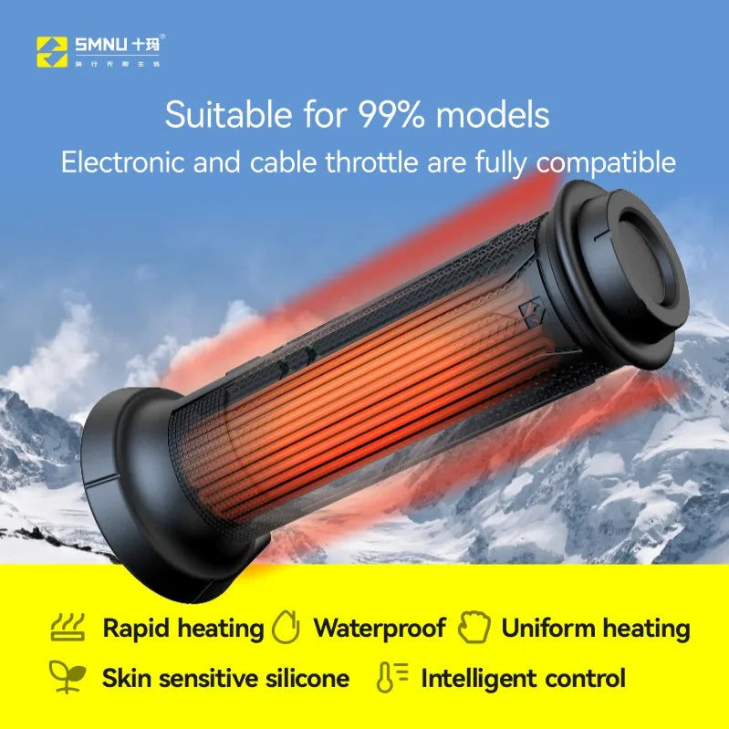 SMNU Black Handle Winter Motorcycle Electric Heating Controls 13-18V Temperature Adjustable Modified Multi-Gear Heating
