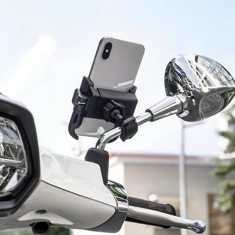 SMNU F1 360 Degree Adjustable Waterproof Anti-Theft Phone Holder Stand Folding Flexible Mobile Bracket for Motorcycle Bicycle