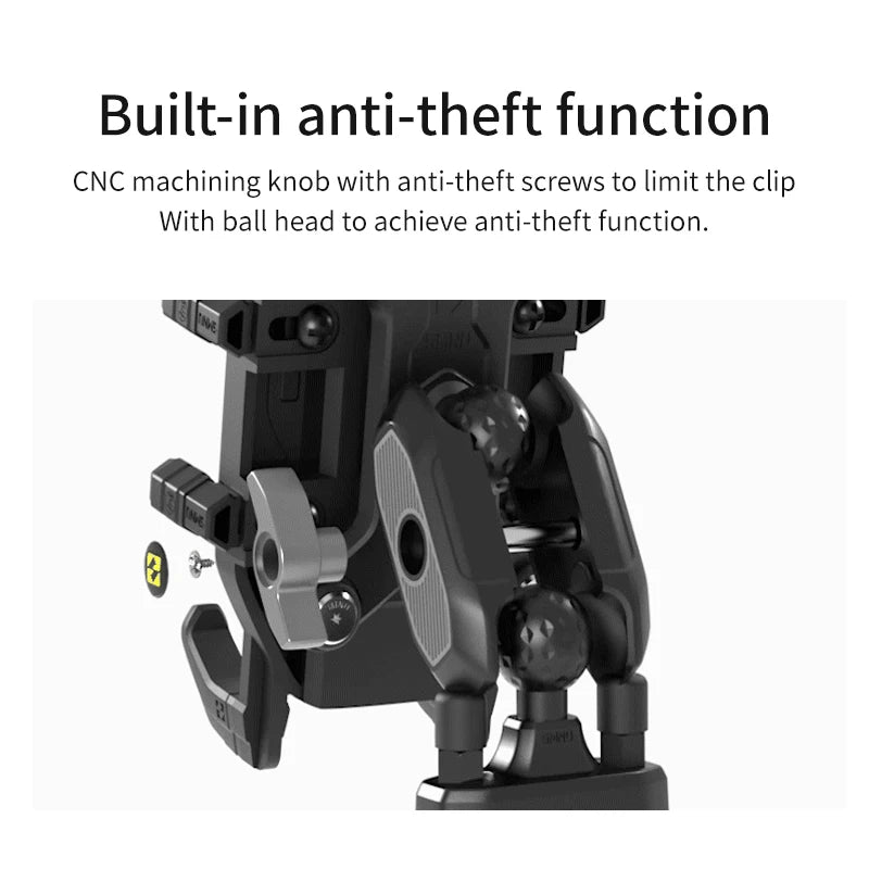 SMNU Durable Aluminum Alloy 360 Degree Rotation Waterproof Motorbike Mobile Phone Holders Bike Phone Mount for Motorcycle Bike