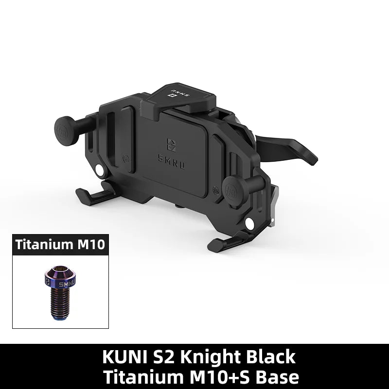 SMNU Kunpeng S2 Air Suspension Damping Marine Grade Aluminum Alloy Waterproof Bike Phone Holder Motorcycle Phone Holder