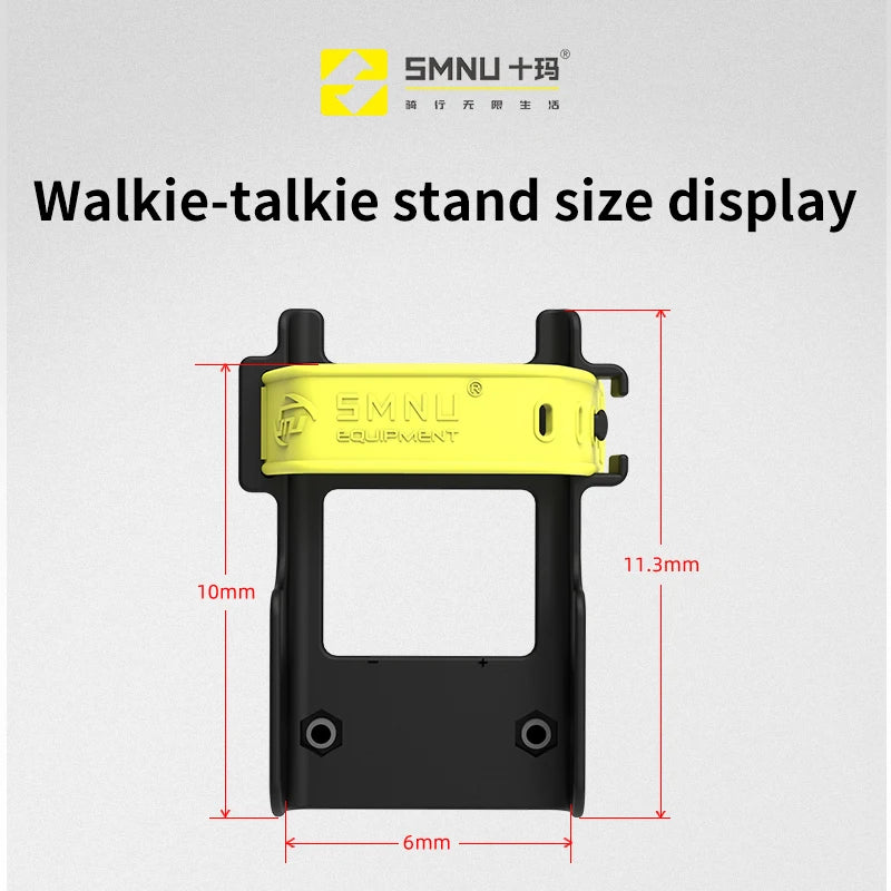 SMNU Classic Series Flexible Motorcycle Walkie Talkie Handlebar Clamp Mount Bike Handlebar Clip Holder for Secure Riding
