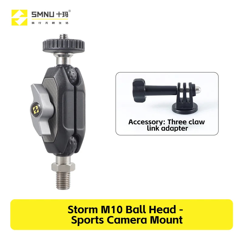SMNU Aluminum Alloy Flexible Action Camera Handlebar Holder for Motorcycle/Bicycle Riding Photography