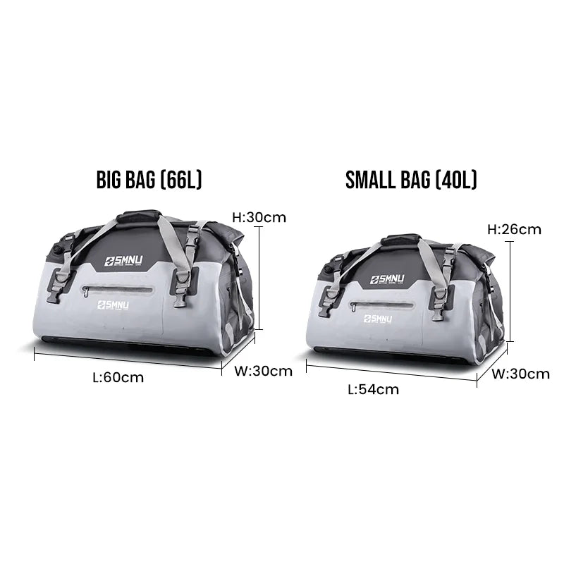 Waterproof Motorbike Saddle Bag Weather Resistant Expandable Motorcycle Backpack Luggage Duffle Tail Dry Bags
