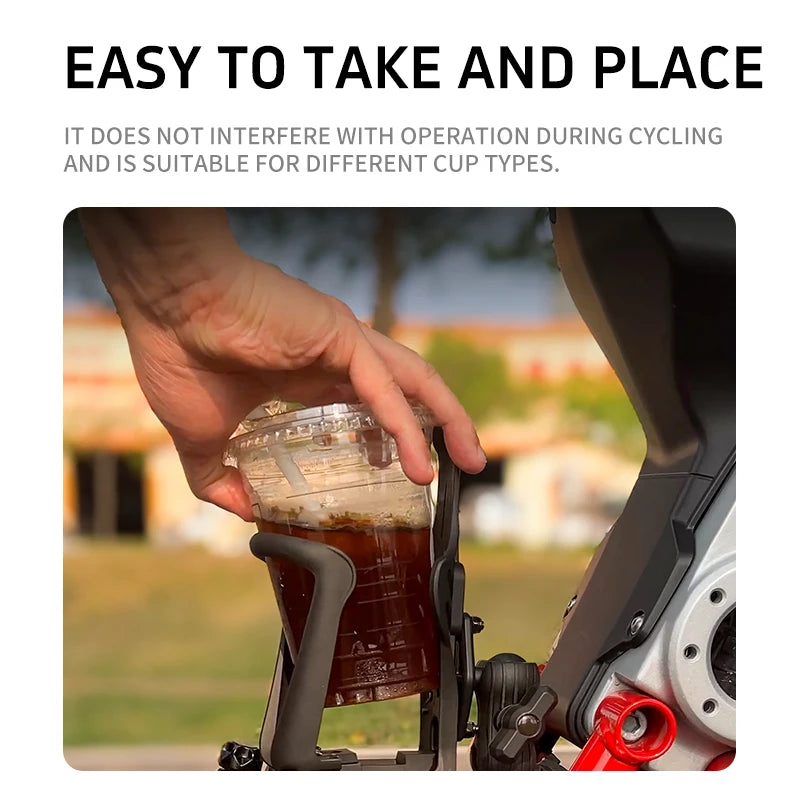 SMNU Classic 2-in-1 Aluminum Alloy Universal Fit Motorcycle & for Cup Holder with Adjustable Design