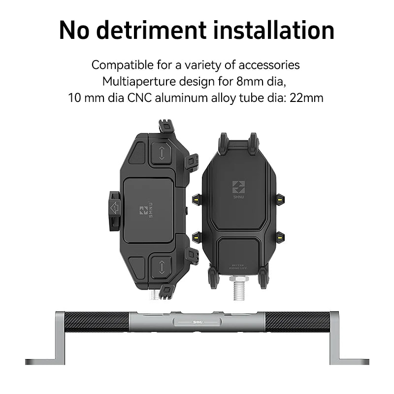 SMNU Hot Sale Multifunctional Extension Support Rod Waterproof and Flexible Universal Motorcycle Phone Holder Smart Phone Mount