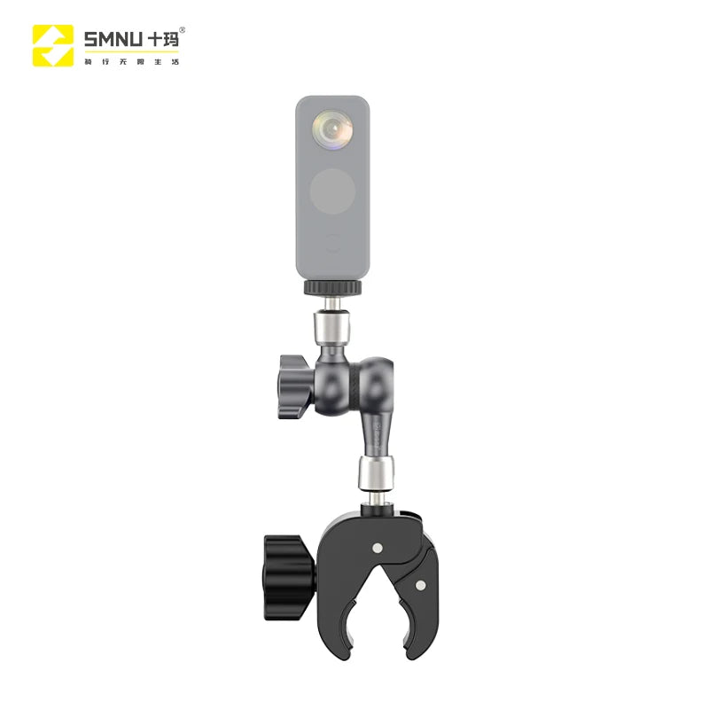 SMNU Magic Arm Edition Marine-Grade Aluminium One-Handed Operation Flexible Damping Camera Holder for Motorcycles