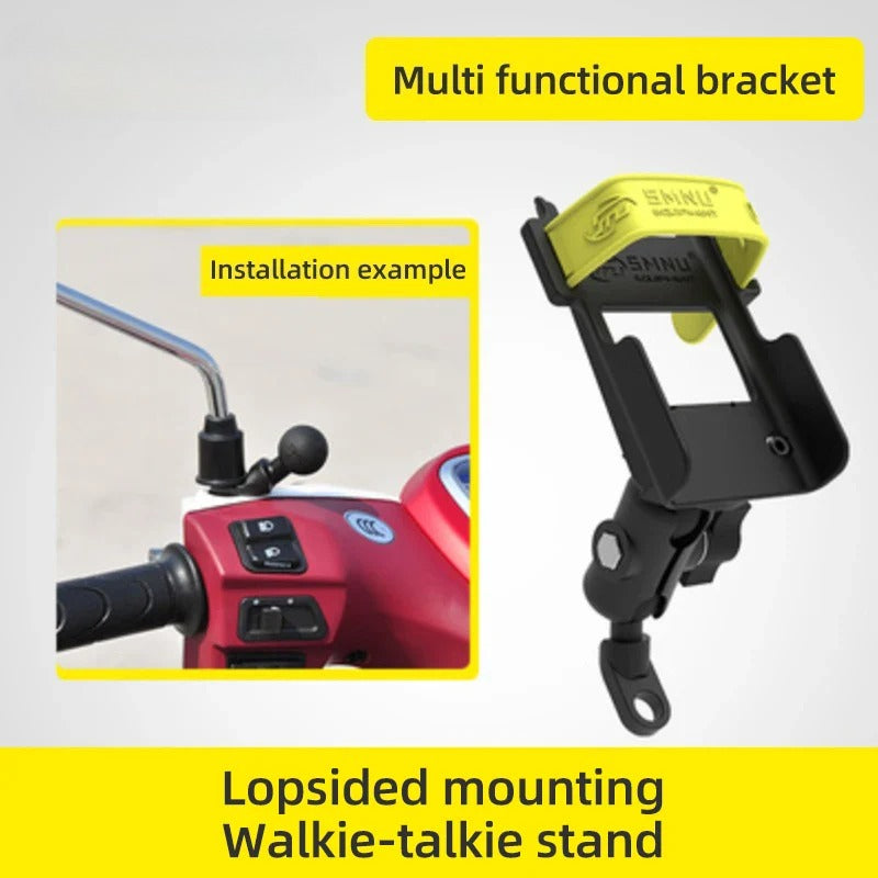 SMNU Classic Series Flexible Motorcycle Walkie Talkie Handlebar Clamp Mount Bike Handlebar Clip Holder for Secure Riding