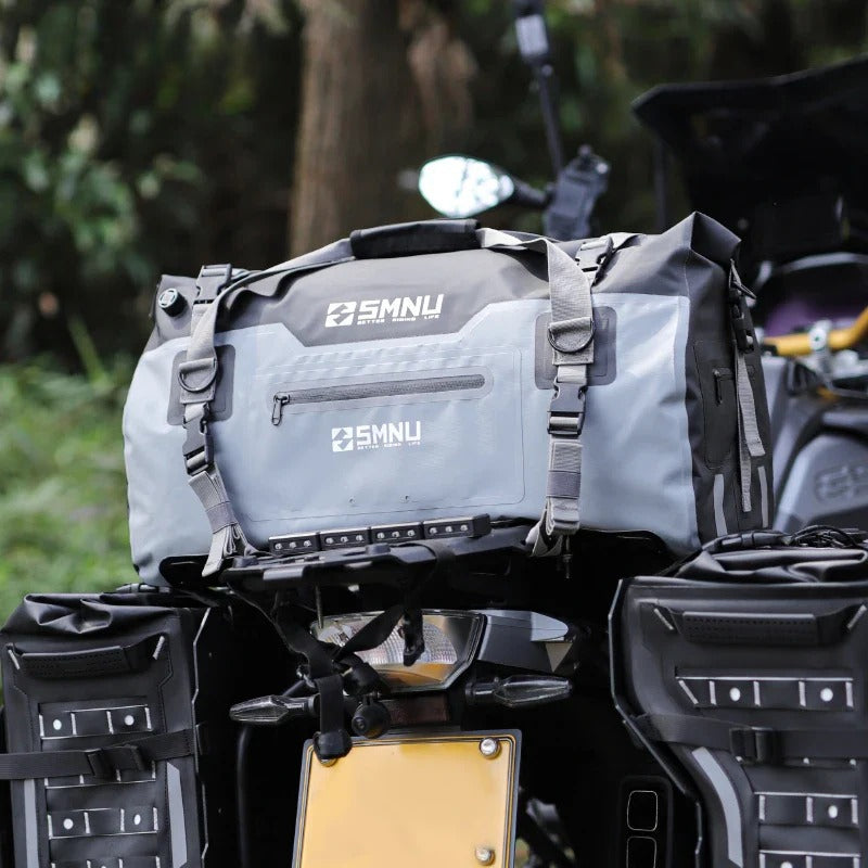 Waterproof Motorbike Saddle Bag Weather Resistant Expandable Motorcycle Backpack Luggage Duffle Tail Dry Bags